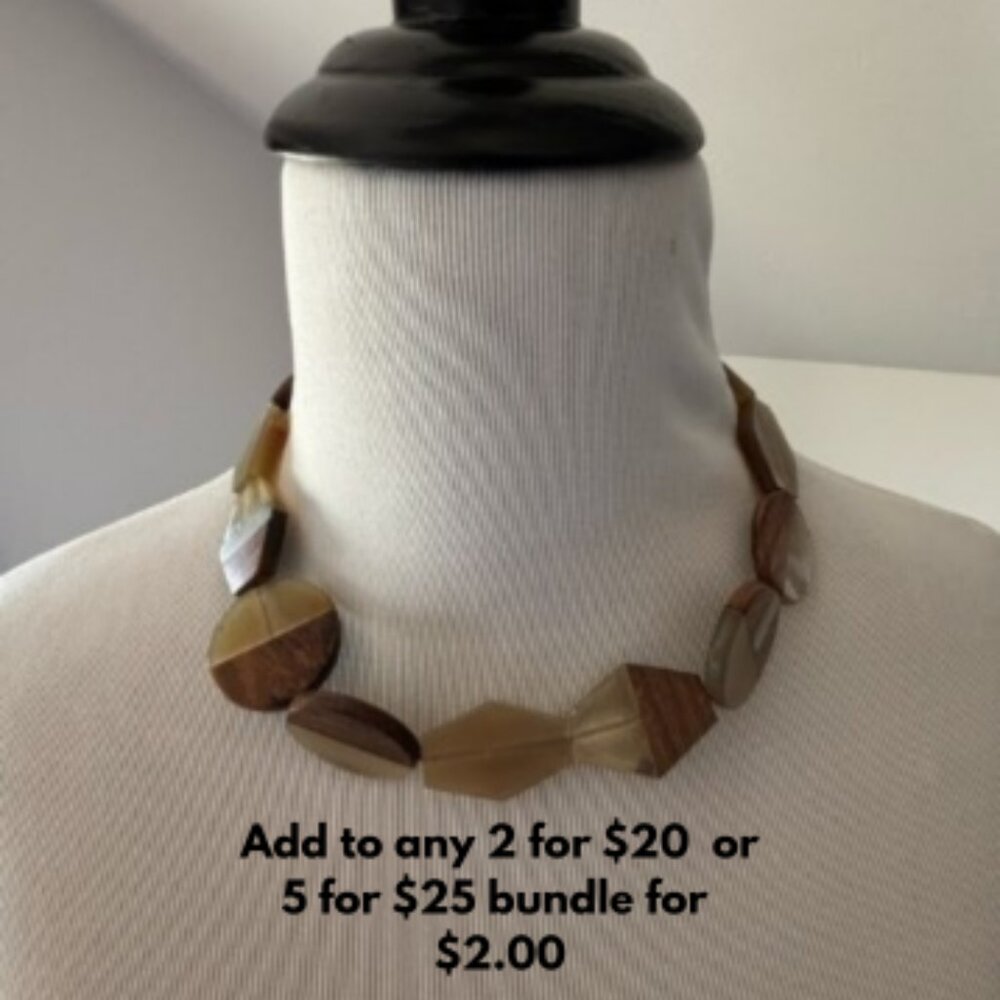 Elegant Brown and Tan Beaded Necklace